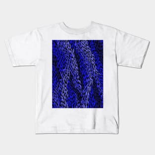 Aboriginal Art - Sea Grass Blue Kids T-Shirt